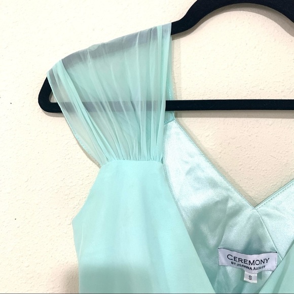 CEREMONY I Want Candy Chiffon Mint wrap Dress S - Picture 5 of 9